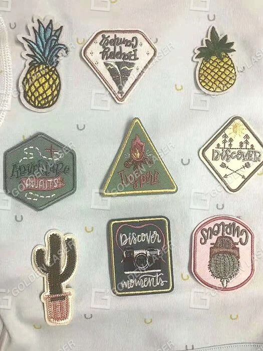 embroidery labels laser cutting samples