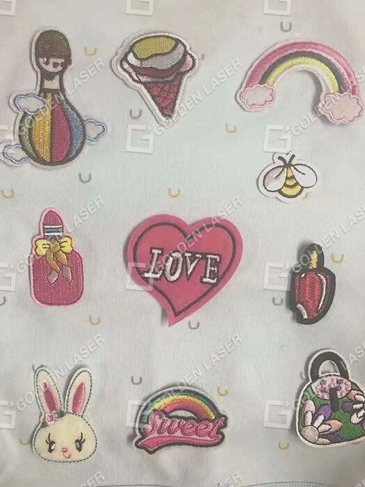 embroidery labels laser cutting samples