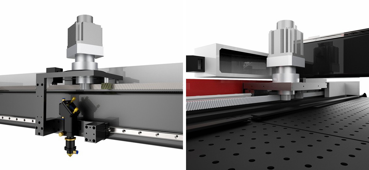 gear and rack driving system