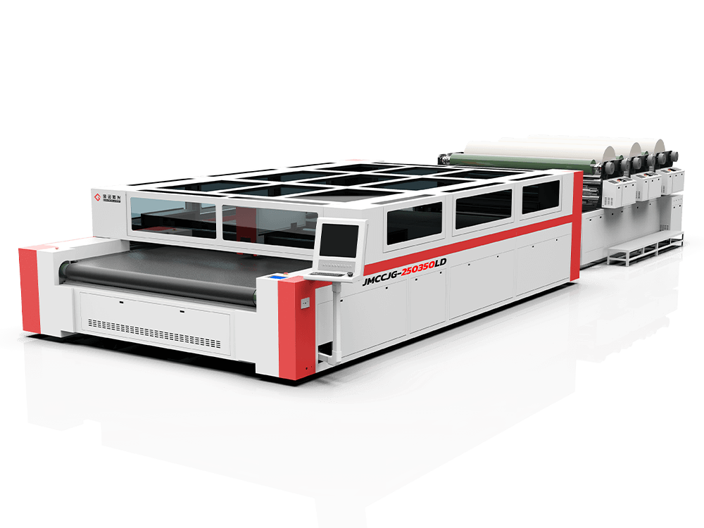 industrial flatbed co2 laser cutting machine with multilayer auto feeder 250350