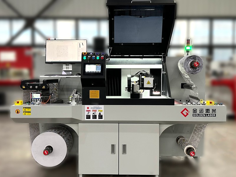 roll fed laser cutting system in goldenlaser factory LC3550JG