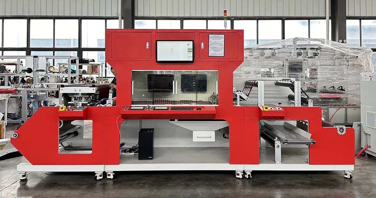 roll to roll laser cutting machine with dual heads for abrasives LC800