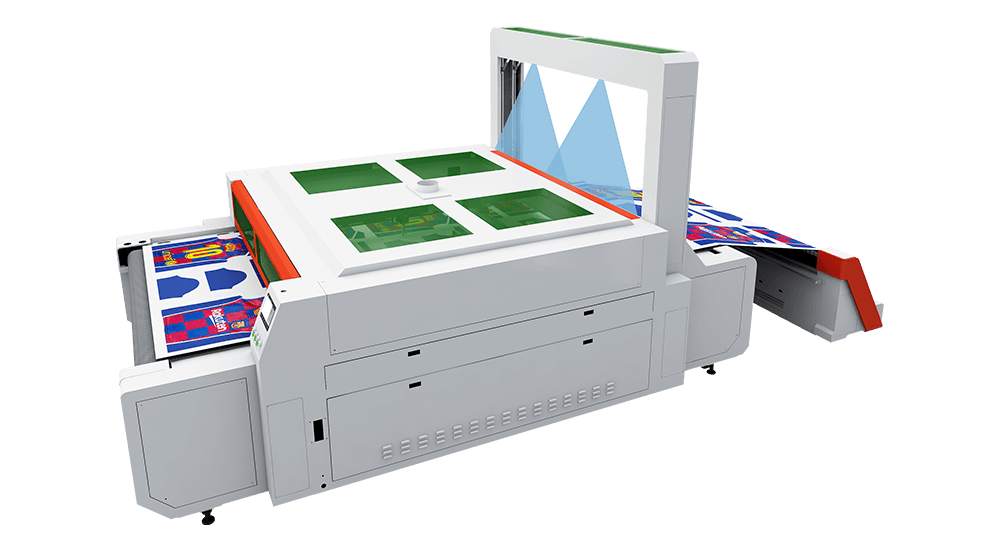 vision scanning laser cutter for sublimation